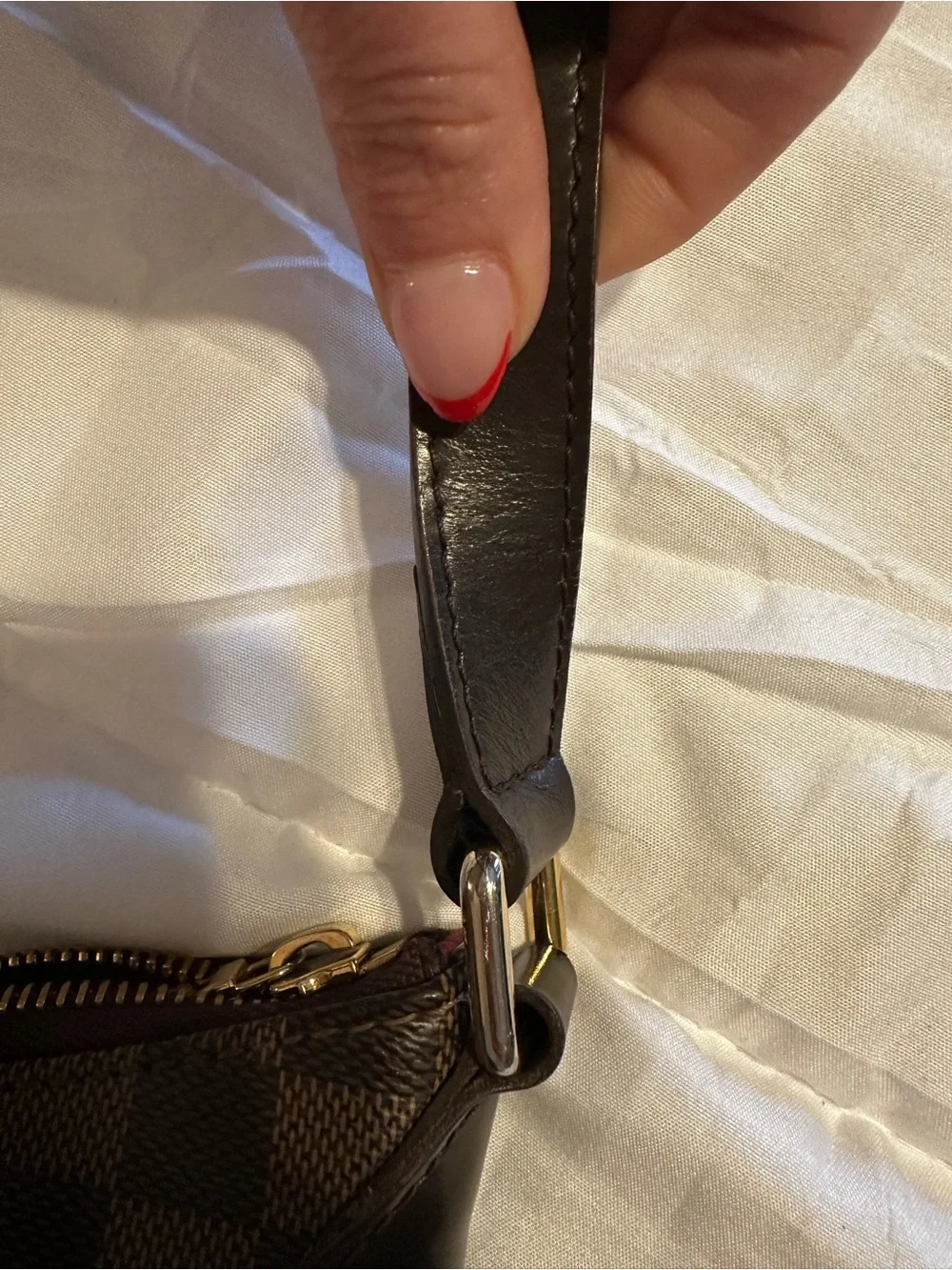 Louis Vuitton Damier Ebene Bloomsbury PM Crossbody Bag